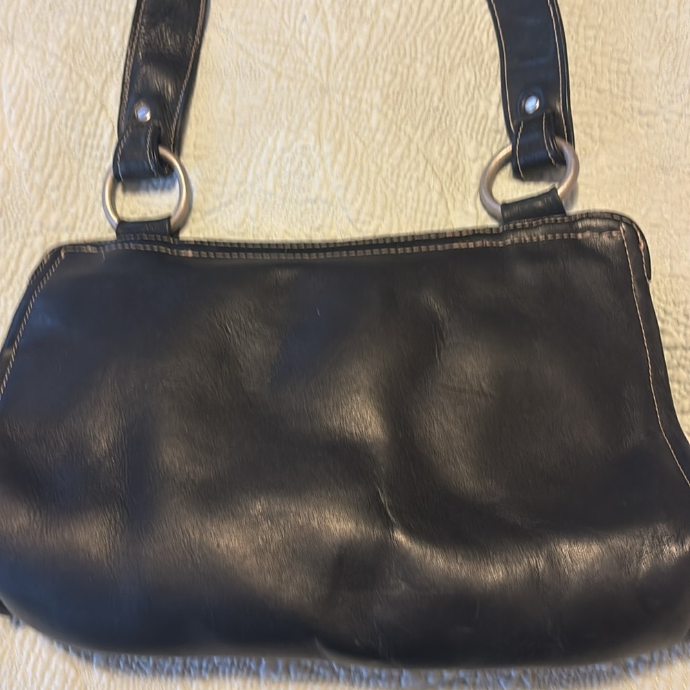 J Jill black leather bag
